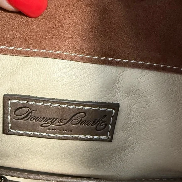 Dooney & Bourke Toscana Brown Leather Satchel Bag - Picture 9 of 16